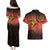 Papua New Guinea Couples Matching Puletasi and Hawaiian Shirt Birds Of Paradise With Aboriginal Pattern - Polynesian Pride
