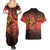 Papua New Guinea Couples Matching Summer Maxi Dress and Hawaiian Shirt Birds Of Paradise With Aboriginal Pattern - Polynesian Pride
