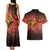 Papua New Guinea Couples Matching Tank Maxi Dress and Hawaiian Shirt Birds Of Paradise With Aboriginal Pattern - Polynesian Pride