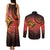 Papua New Guinea Couples Matching Tank Maxi Dress and Long Sleeve Button Shirt Birds Of Paradise With Aboriginal Pattern - Polynesian Pride