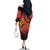 Papua New Guinea Family Matching Off The Shoulder Long Sleeve Dress and Hawaiian Shirt Birds Of Paradise With Aboriginal Pattern - Polynesian Pride