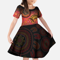Papua New Guinea Family Matching Puletasi and Hawaiian Shirt Birds Of Paradise With Aboriginal Pattern - Polynesian Pride