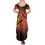 Papua New Guinea Family Matching Summer Maxi Dress and Hawaiian Shirt Birds Of Paradise With Aboriginal Pattern - Polynesian Pride