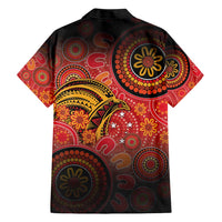Papua New Guinea Hawaiian Shirt Birds Of Paradise With Aboriginal Pattern - Polynesian Pride