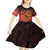 Papua New Guinea Kid Short Sleeve Dress Birds Of Paradise With Aboriginal Pattern - Polynesian Pride