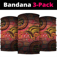 Papua New Guinea Neck Gaiter Birds Of Paradise With Aboriginal Pattern - Polynesian Pride