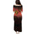 Papua New Guinea Puletasi Birds Of Paradise With Aboriginal Pattern - Polynesian Pride