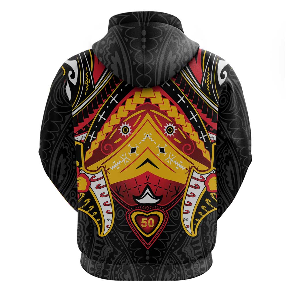 Papua New Guinea Independence Day Hoodie Tribal Mask - Polynesian Pride