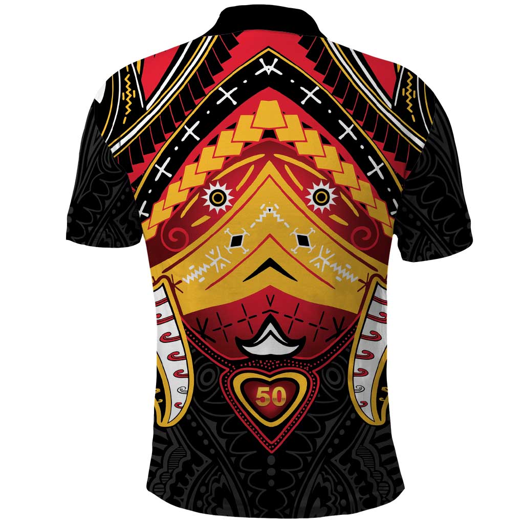 Papua New Guinea Independence Day Polo Shirt Tribal Mask - Polynesian Pride