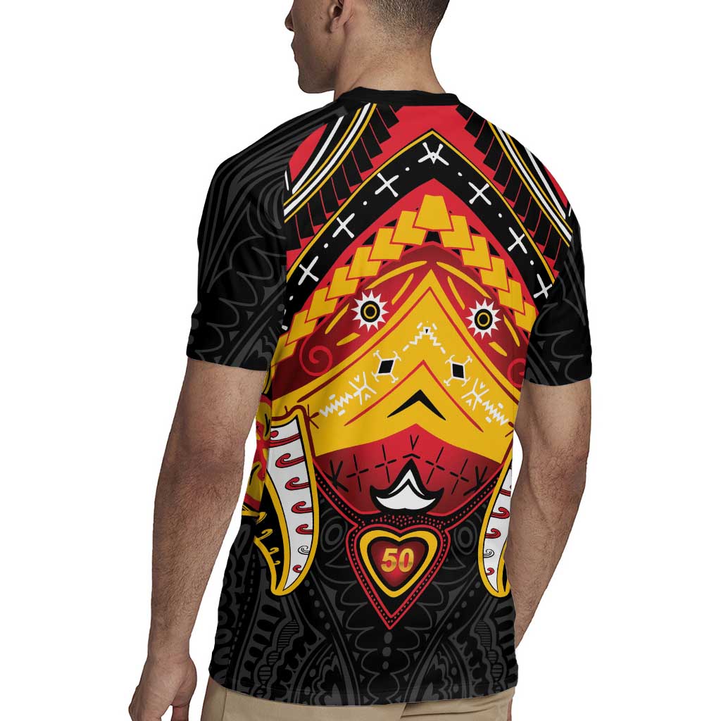 Papua New Guinea Independence Day Rugby Jersey Tribal Mask - Polynesian Pride