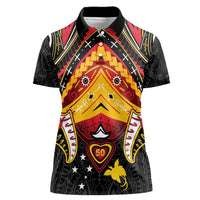 Papua New Guinea Independence Day Women Polo Shirt Tribal Mask - Polynesian Pride