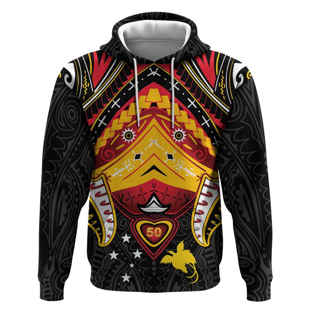 Papua New Guinea Independence Day Zip Hoodie Tribal Mask - Polynesian Pride
