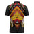 Papua New Guinea Independence Day Zipper Polo Shirt Tribal Mask - Polynesian Pride