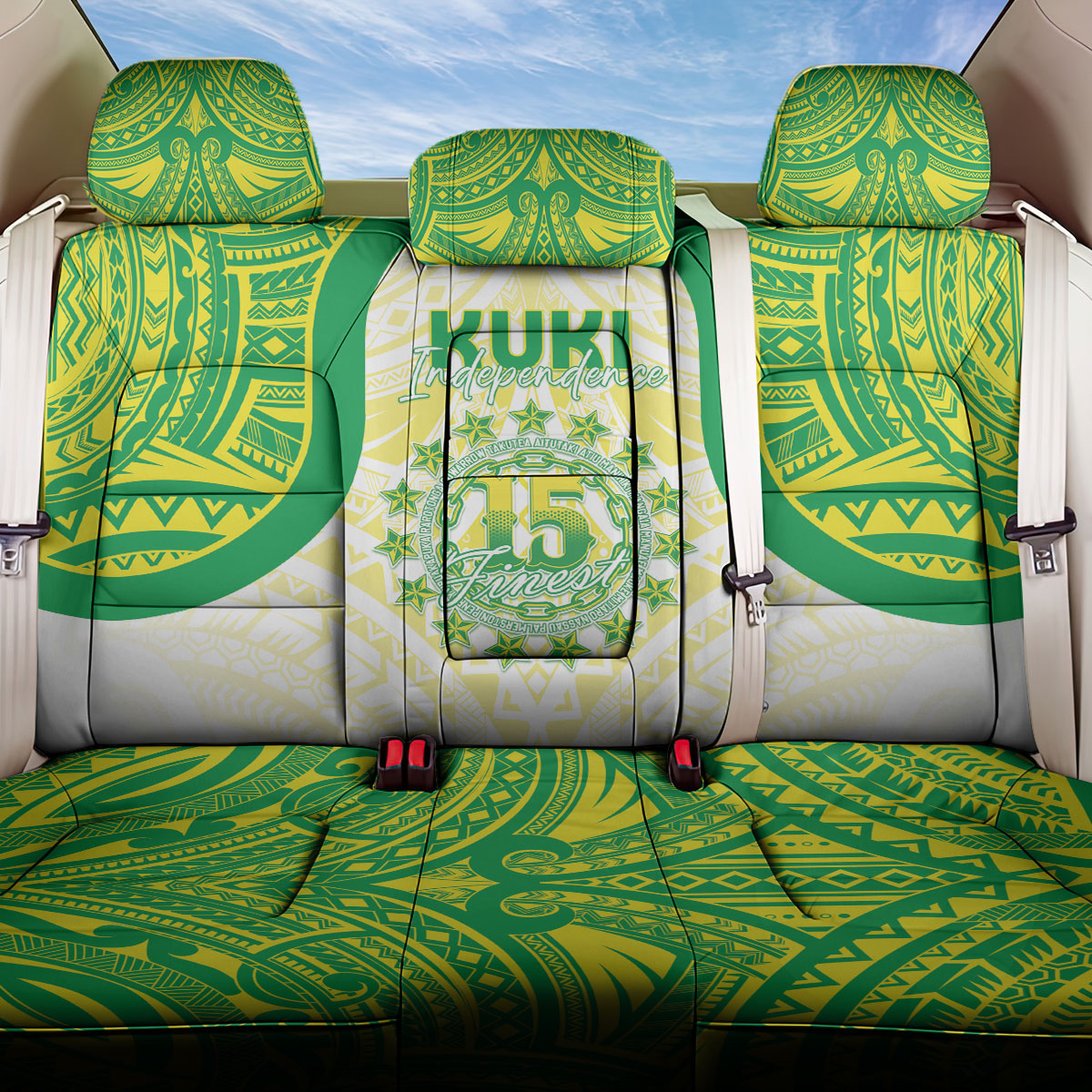 Kuki Independence 2026 Back Car Seat Cover Cook Islands 15 Finest White Version