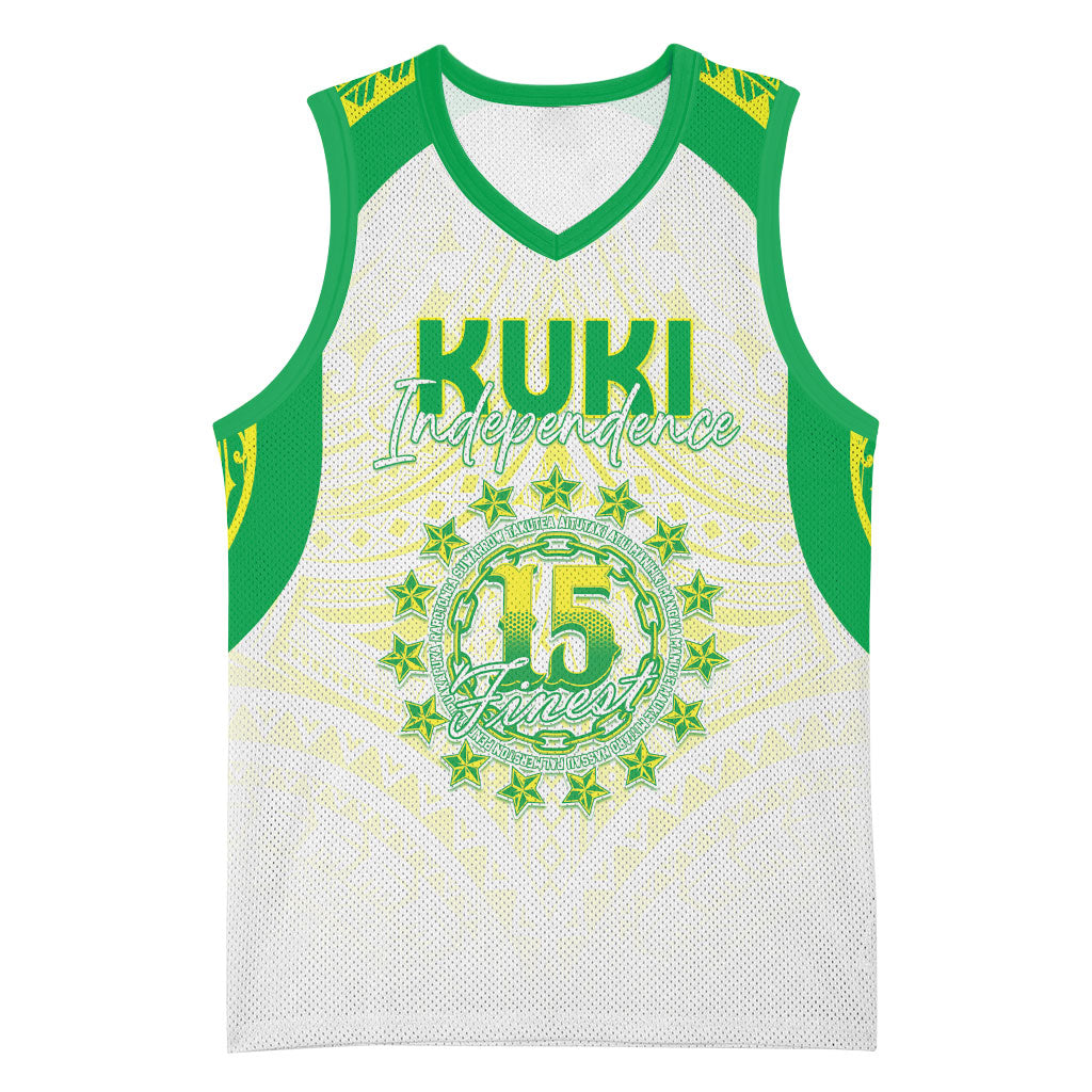 Kuki Independence 2026 Basketball Jersey Cook Islands 15 Finest White Version