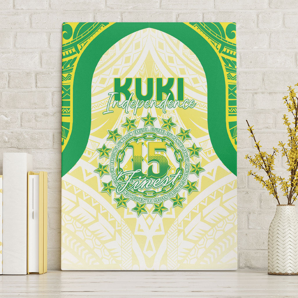 Kuki Independence 2026 Canvas Wall Art Cook Islands 15 Finest White Version