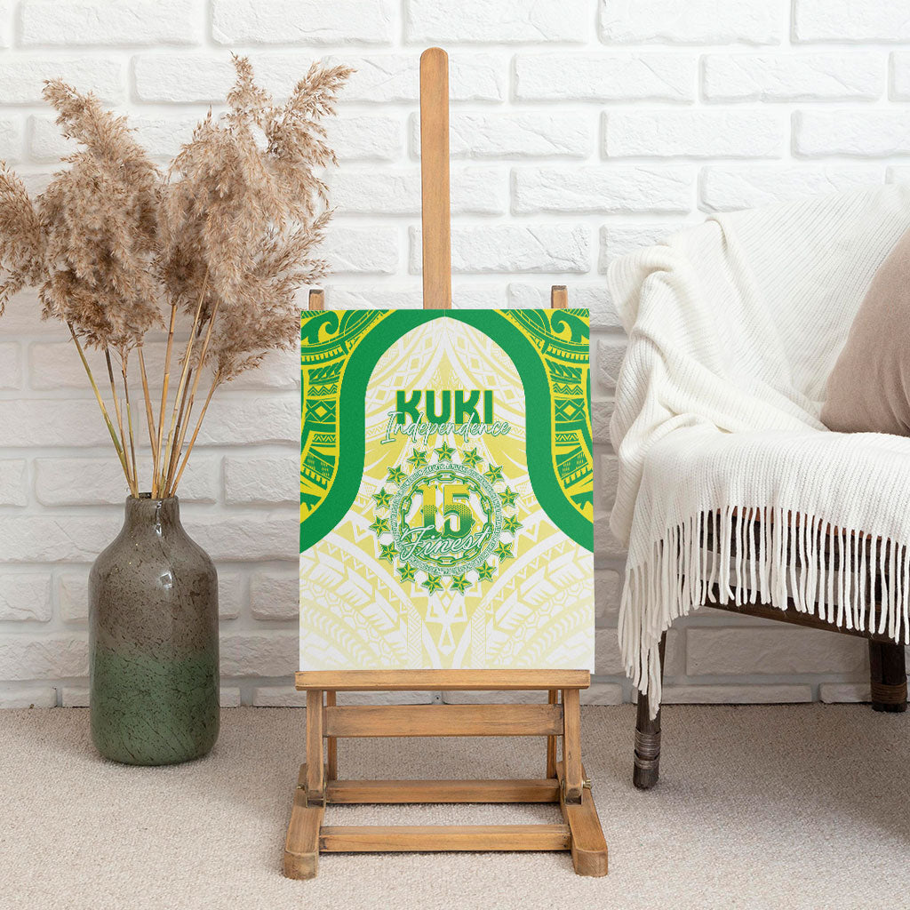 Kuki Independence 2026 Canvas Wall Art Cook Islands 15 Finest White Version