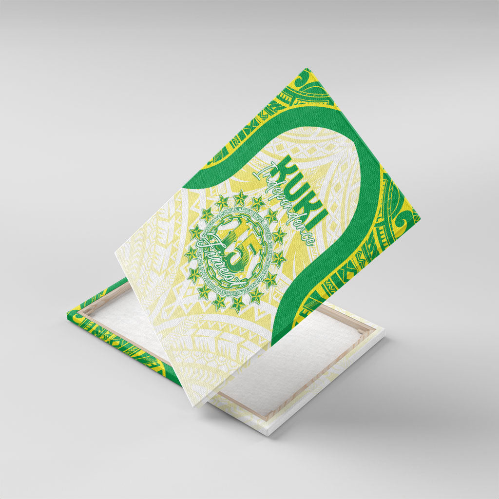 Kuki Independence 2026 Canvas Wall Art Cook Islands 15 Finest White Version