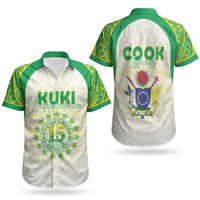 Kuki Independence 2026 Couples Matching Short Sleeve Bodycon Dress and Hawaiian Shirt Cook Islands 15 Finest White Version