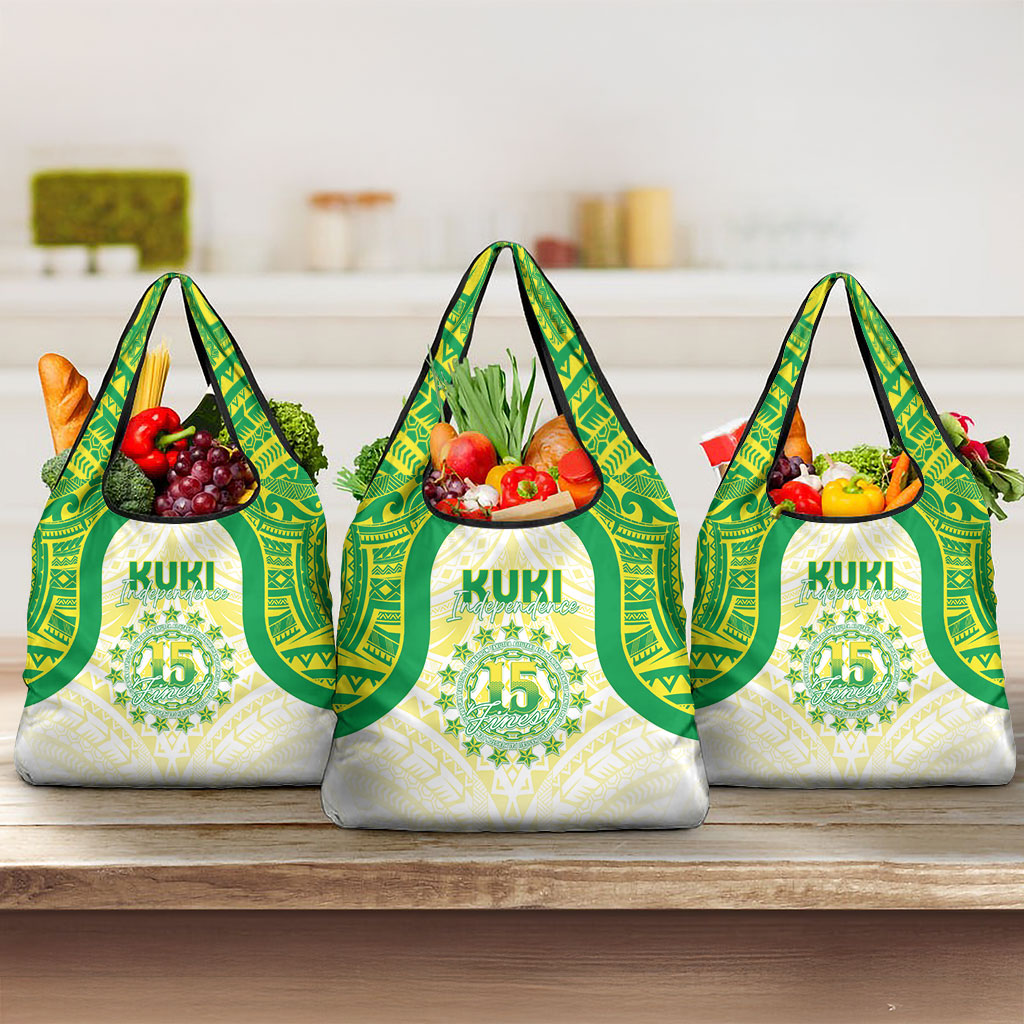 Kuki Independence 2026 Grocery Bag Cook Islands 15 Finest White Version