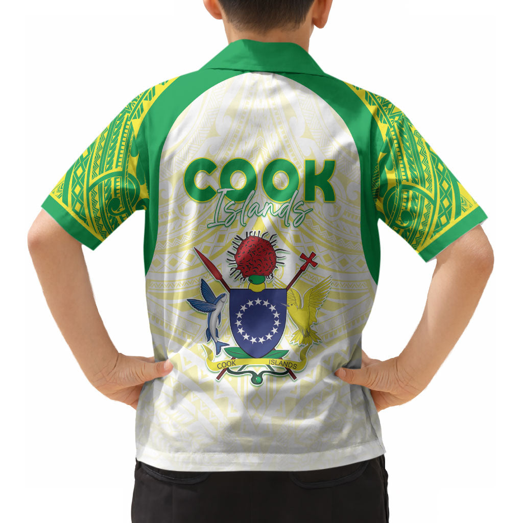 Kuki Independence 2026 Kid Hawaiian Shirt Cook Islands 15 Finest White Version