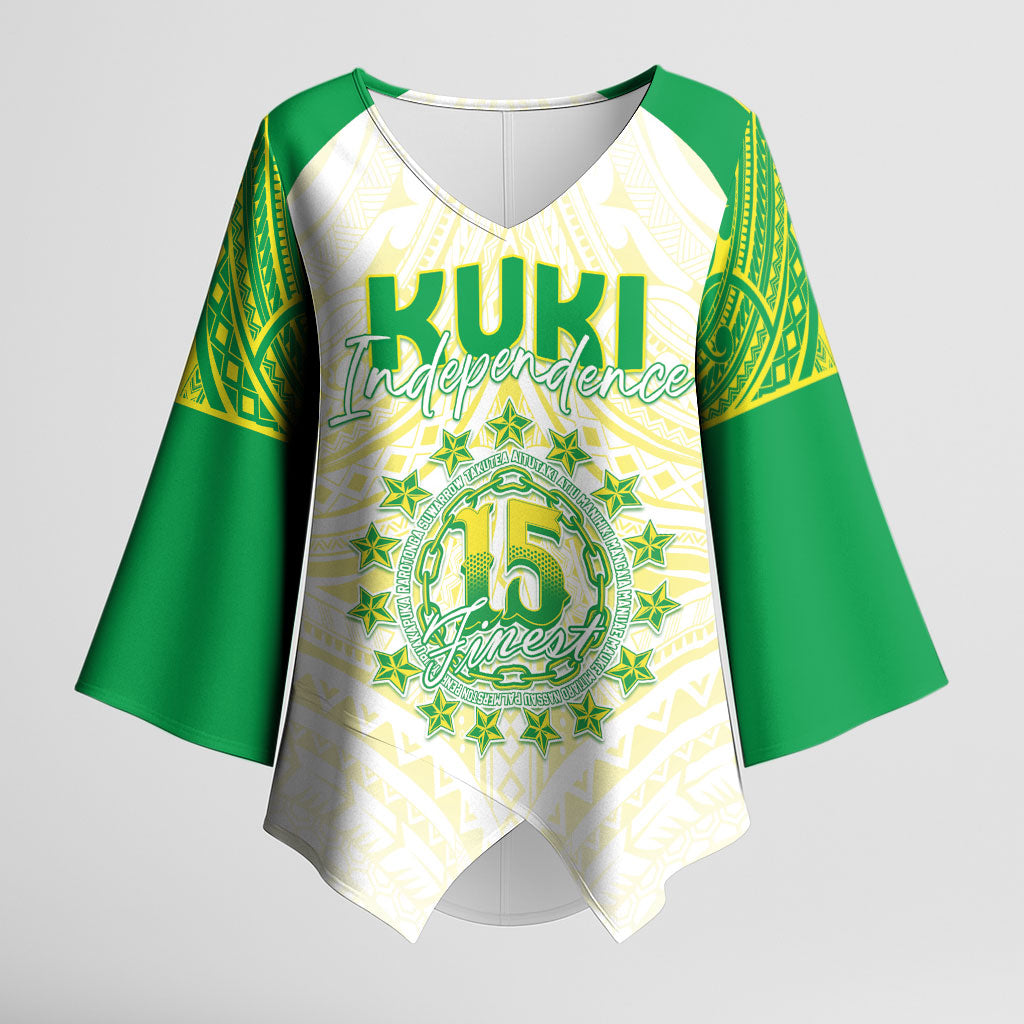 Kuki Independence 2026 Kimono Sleeve Blouse Cook Islands 15 Finest White Version