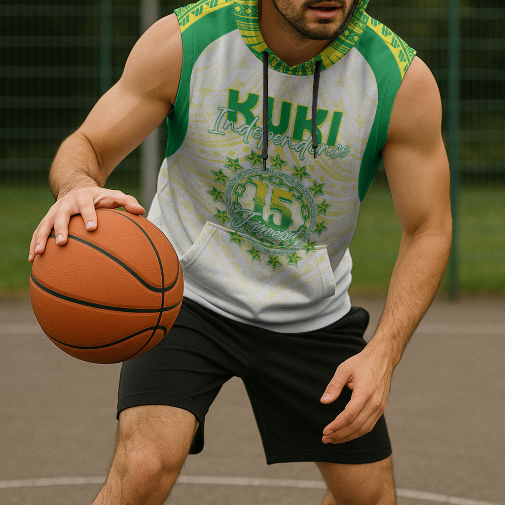 Kuki Independence 2026 Sleeveless Hoodie Cook Islands 15 Finest White Version