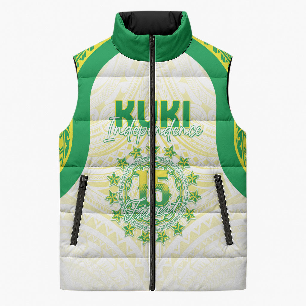 Kuki Independence 2026 Sleeveless Puffer Jacket Cook Islands 15 Finest White Version