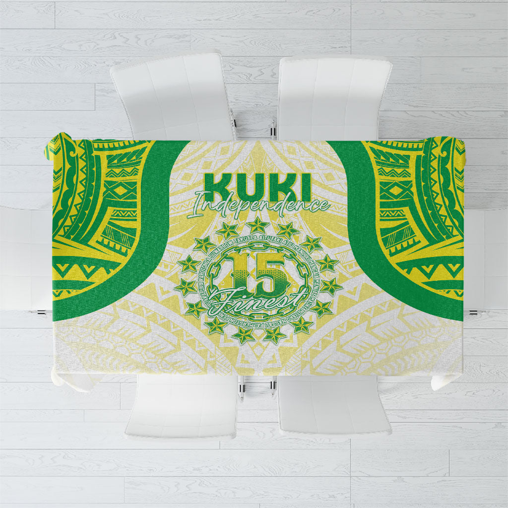 Kuki Independence 2026 Tablecloth Cook Islands 15 Finest White Version