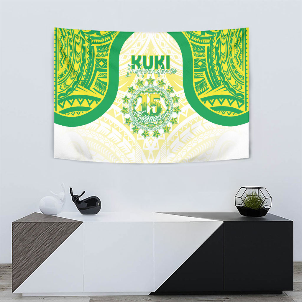 Kuki Independence 2026 Tapestry Cook Islands 15 Finest White Version