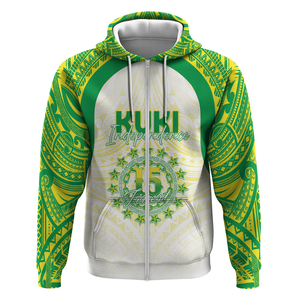 Kuki Independence 2026 Zip Hoodie Cook Islands 15 Finest White Version