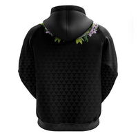 Hawaii Statehood Day Hoodie Kakau Pattern With Maile Pikake Honohono Lei