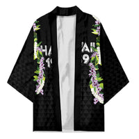 Hawaii Statehood Day Kimono Kakau Pattern With Maile Pikake Honohono Lei