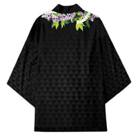 Hawaii Statehood Day Kimono Kakau Pattern With Maile Pikake Honohono Lei