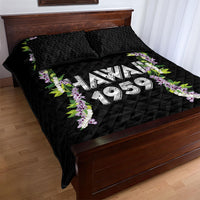 Hawaii Statehood Day Quilt Bed Set Kakau Pattern With Maile Pikake Honohono Lei
