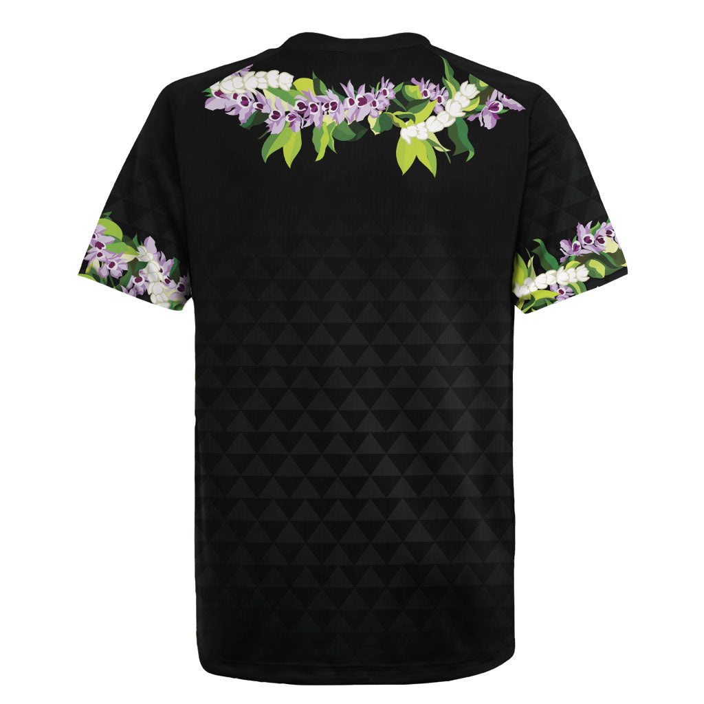 Hawaii Statehood Day Rugby Jersey Kakau Pattern With Maile Pikake Honohono Lei