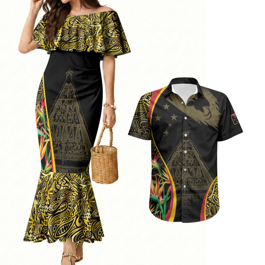 Papua New Guinea Hapi De Bilong Indipendens Couples Matching Mermaid Dress and Hawaiian Shirt Special Style
