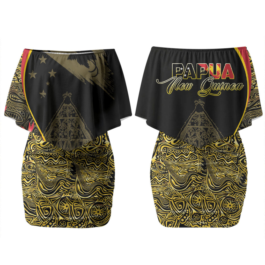 Papua New Guinea Hapi De Bilong Indipendens Couples Matching Off Shoulder Short Dress and Hawaiian Shirt Special Style