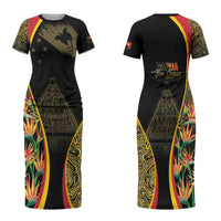 Papua New Guinea Hapi De Bilong Indipendens Family Matching Short Sleeve Bodycon Dress and Hawaiian Shirt Special Style