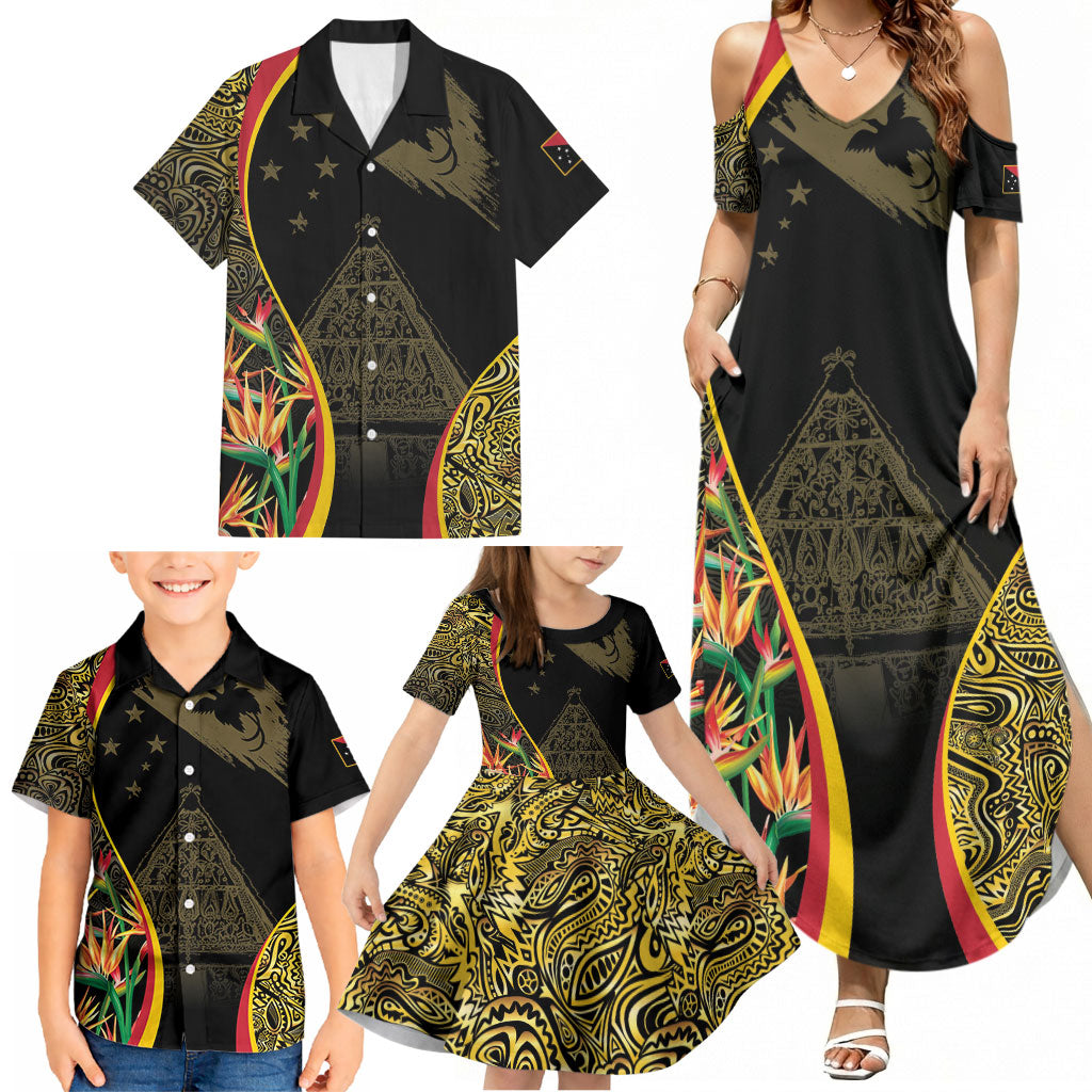 Papua New Guinea Hapi De Bilong Indipendens Family Matching Summer Maxi Dress and Hawaiian Shirt Special Style