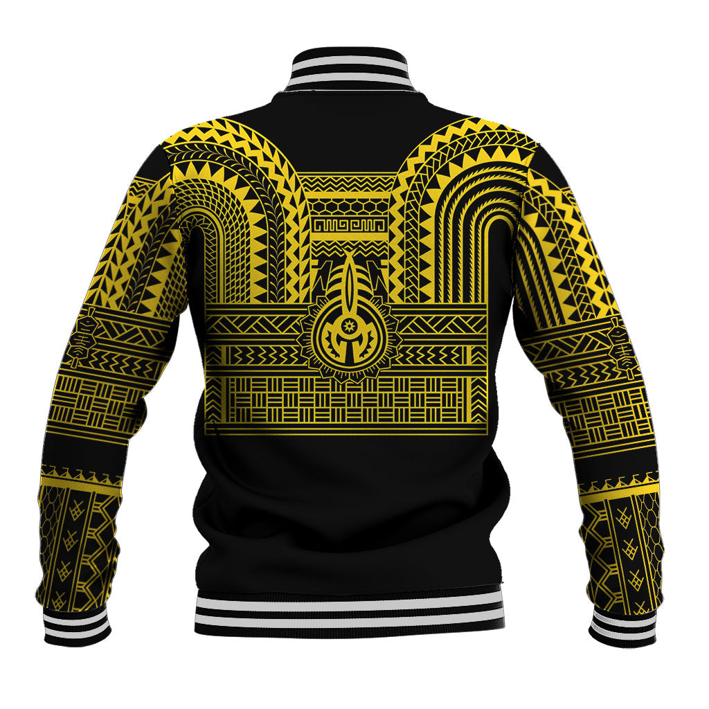 Philippines Filipinos Baseball Jacket Igorot Tribal Pattern Black