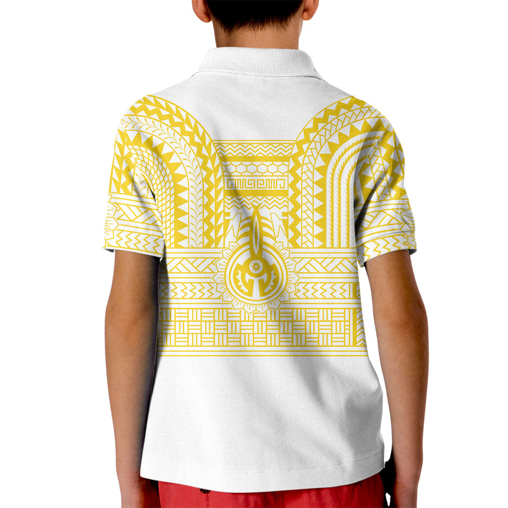 Philippines Filipinos Kid Polo Shirt Igorot Tribal Pattern White