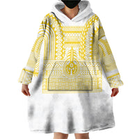Philippines Filipinos Wearable Blanket Hoodie Igorot Tribal Pattern White