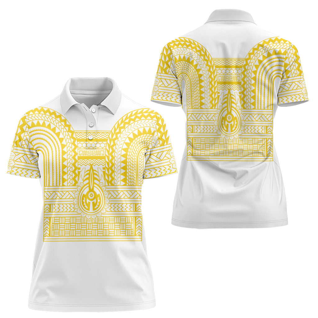 Philippines Filipinos Women Polo Shirt Igorot Tribal Pattern White