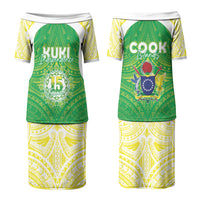 Kuki Independence 2026 Family Matching Puletasi and Hawaiian Shirt Cook Islands 15 Finest Green Version