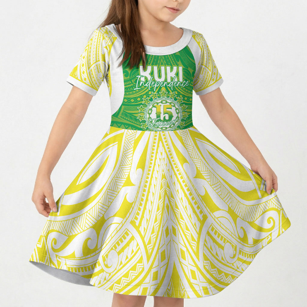 Kuki Independence 2026 Kid Short Sleeve Dress Cook Islands 15 Finest Green Version