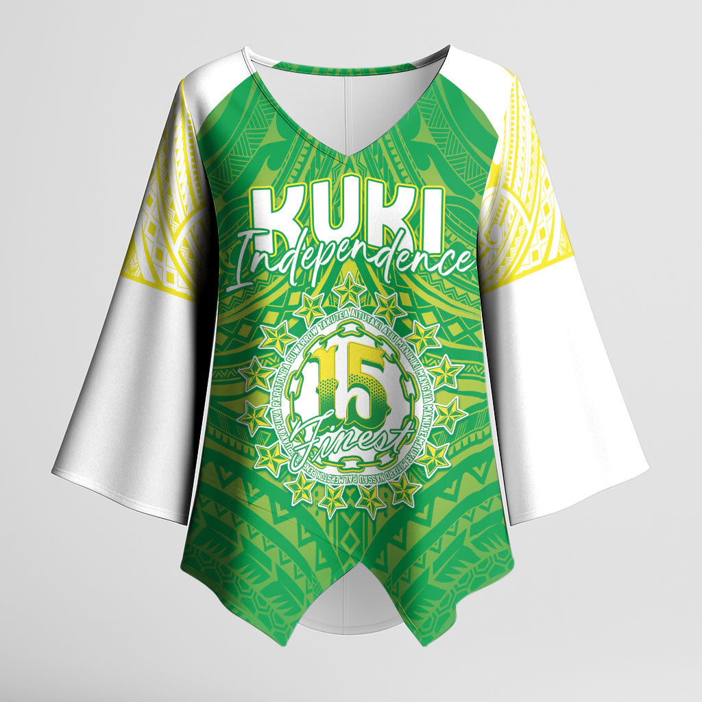 Kuki Independence 2026 Kimono Sleeve Blouse Cook Islands 15 Finest Green Version