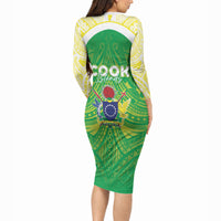 Kuki Independence 2026 Long Sleeve Bodycon Dress Cook Islands 15 Finest Green Version