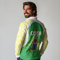Kuki Independence 2026 Long Sleeve Polo Shirt Cook Islands 15 Finest Green Version