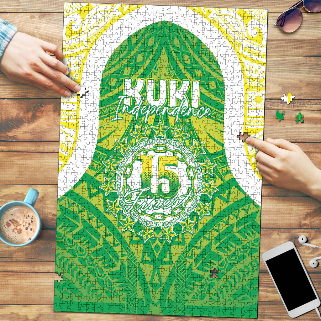 Kuki Independence 2026 Puzzle Cook Islands 15 Finest Green Version LT05 Green - Polynesian Pride